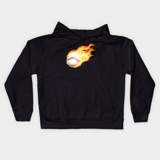 Baseball in flames T-Shirt Kids Hoodie